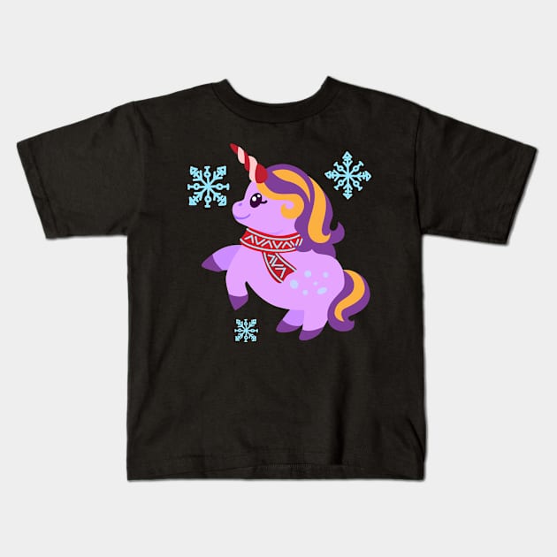 Christmas Unicorn Kids T-Shirt by holidaystore